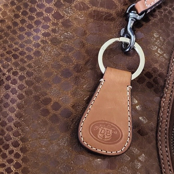 EUC Dooney & Bourke Brown Snakeskin Style Shoulder Bag handbag purse - Picture 8 of 15